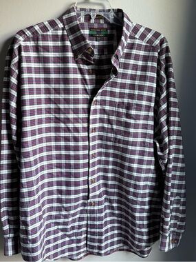 Alexander Julian Colours XXL Plaid Button Front Dress Shirt Red, Blue, Green